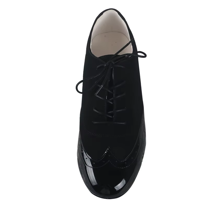 Wedopus 2.5CM chaussures de danse noires hommes salle de bal semelle en daim cubain Latin homme