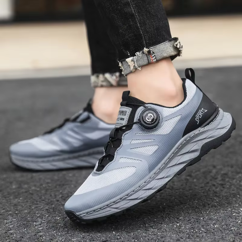 Chaussures de sport décontractées confortables avec bouton rotatif