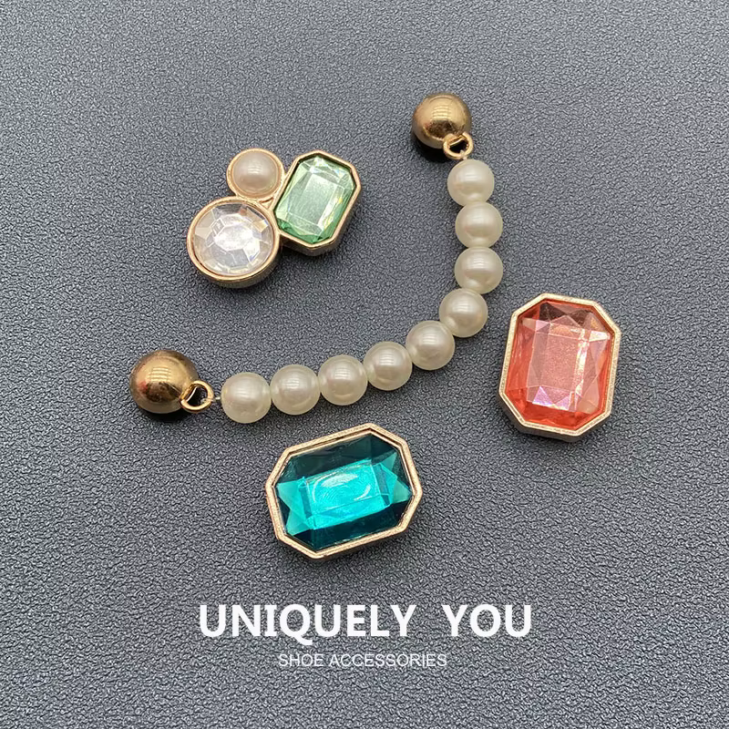 JOGemstone-Breloques en métal pour chaussures
