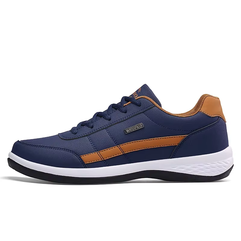 Cuir hommes chaussures baskets tendance