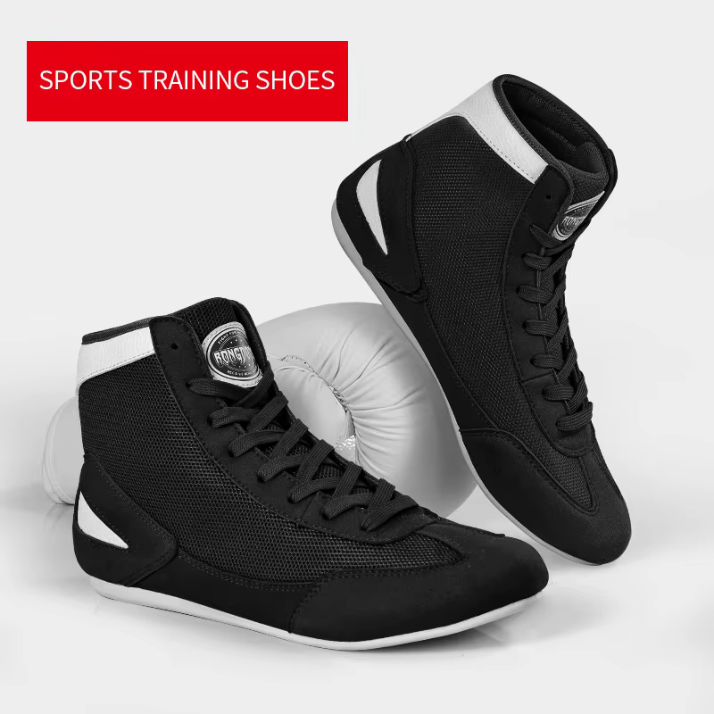 Chaussures de boxe montantes Sanda Combat formation