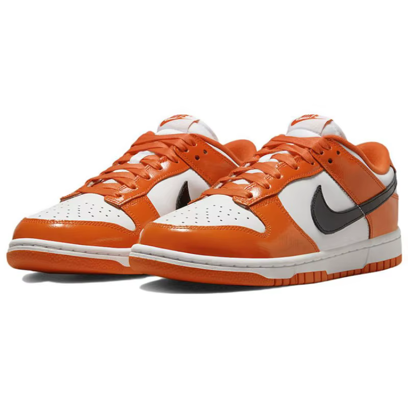 Nike Dunk Low Orange Blanc Noir Femme Rétro Streetwear Chaussures de Skateboard Décontractées Basses Antidérapantes Baskets Tendance - DJ9955-800