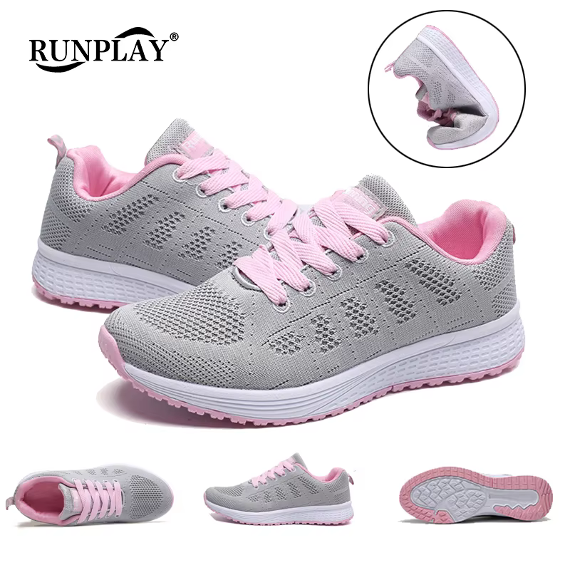 Femme chaussures de Tennis mode Tenis Feminino à lacets blanc