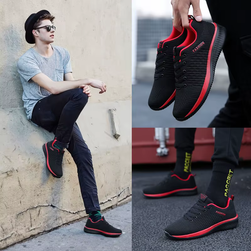 Baskets hommes course marche tricot chaussures mode décontracté haute qualité Sport athlétique gymnase léger