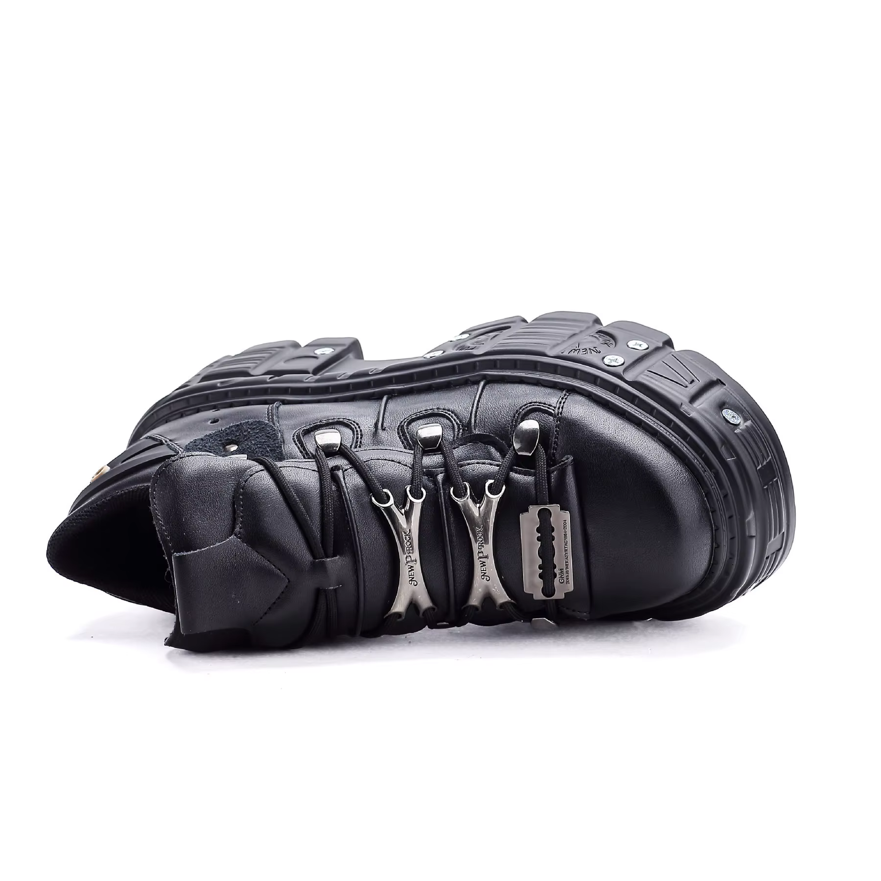Nouveau Rock chaussures 2025 femmes noir papa