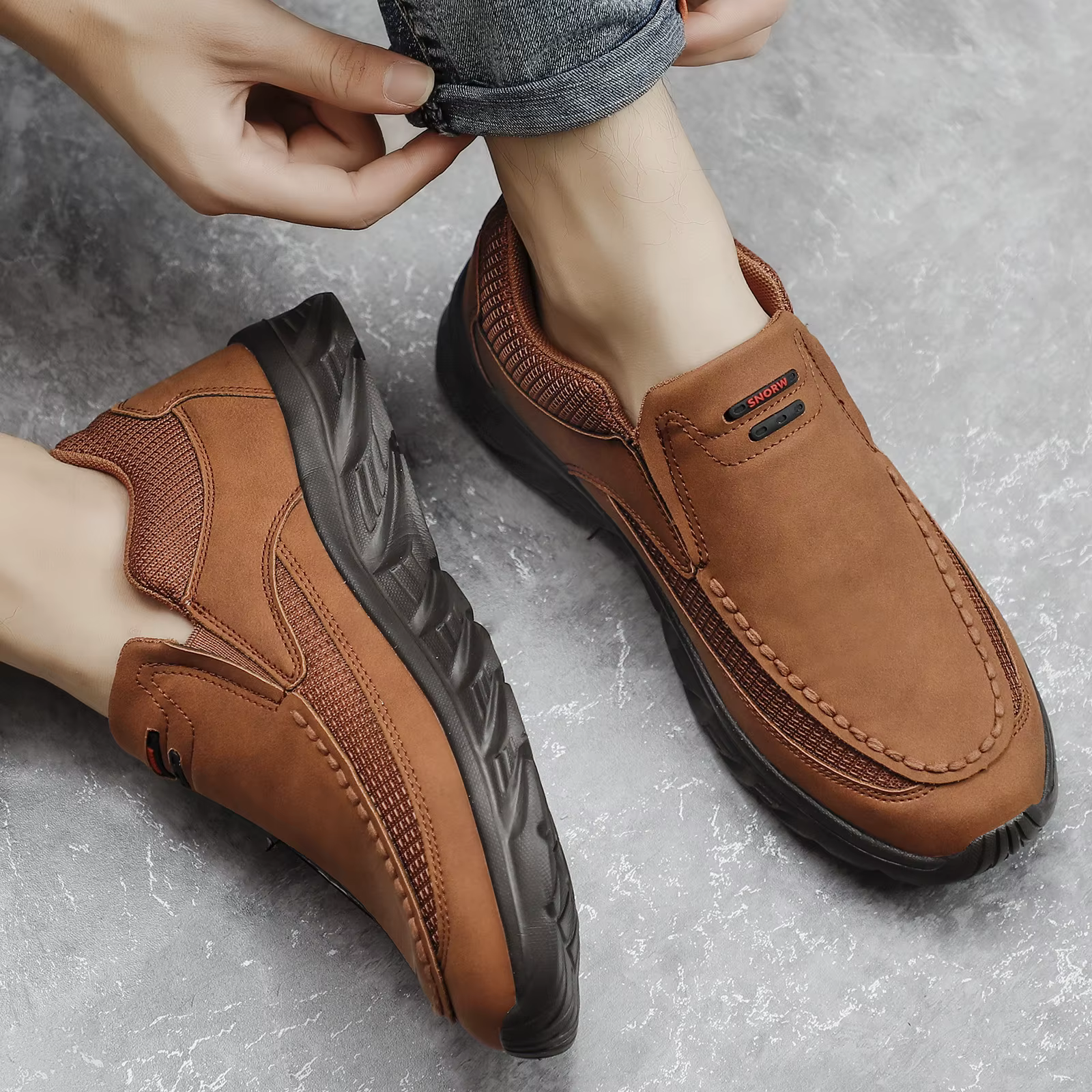 Hommes mocassins sans lacet chaussures décontractées