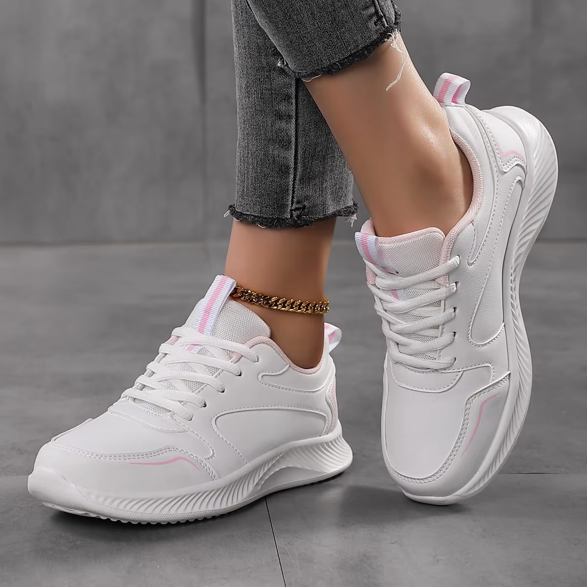 Baskets de tennis en PU pour femmes