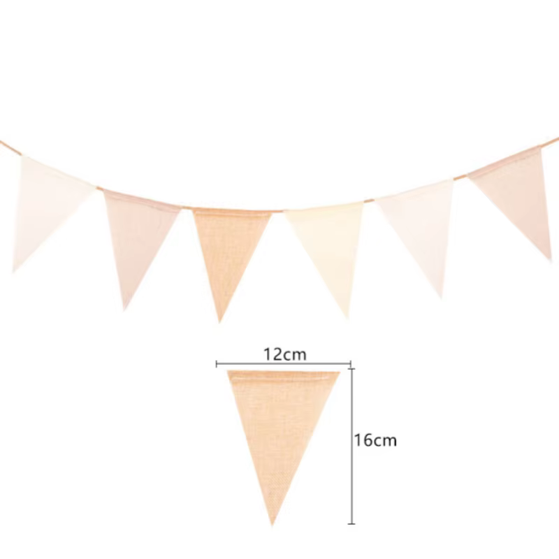 Guirxiété en toile de jute pour enfants, bannière Khali, décoration en lin, fanion crème café, mariage, premier anniversaire, baby shower