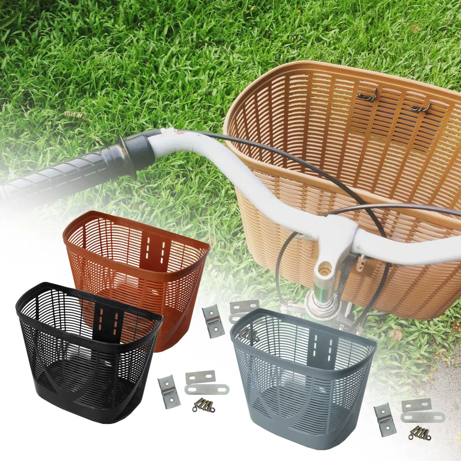 Panier de vélo pour enfants et adultes, panier avant de vélo, porte-animaux, grande boîte de rangement pour Camping, épicerie