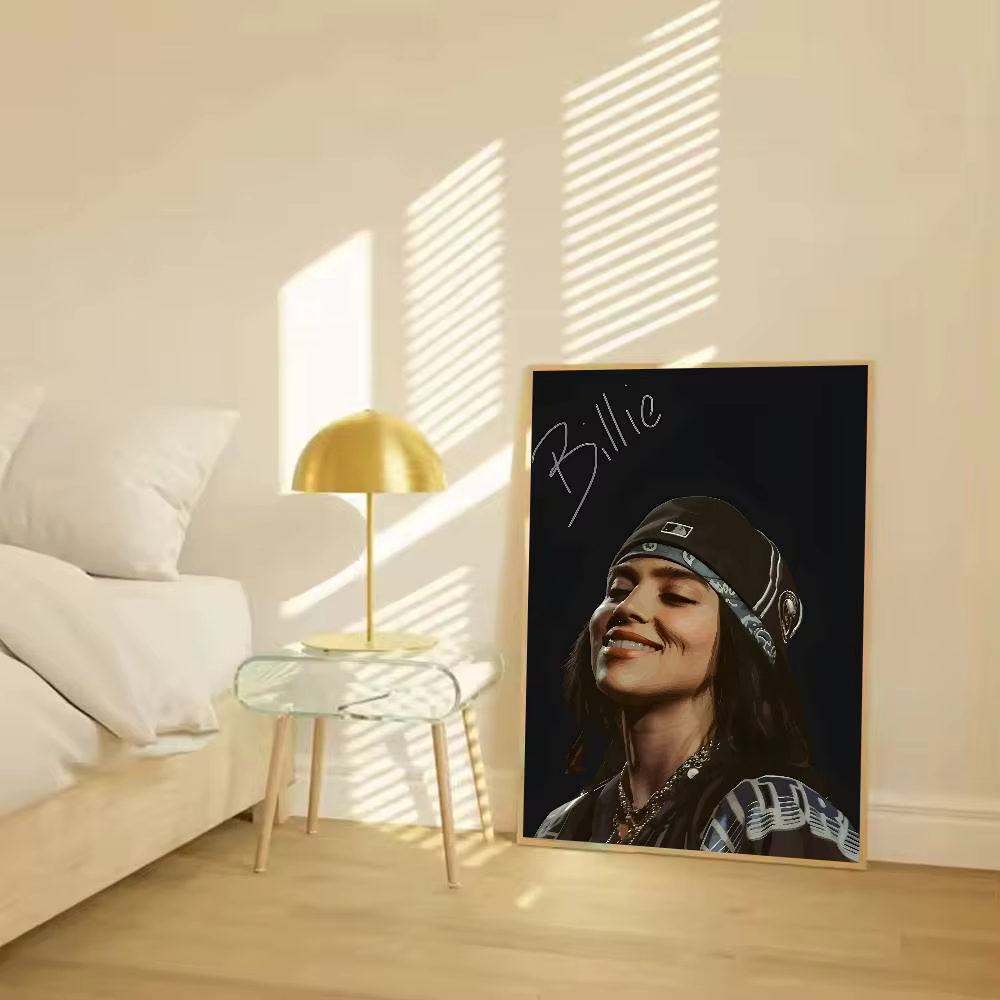 B-Billies E-Eilish affiche murale pour salon chambre mur bureau décoration murale cadeau pour amis sans cadre