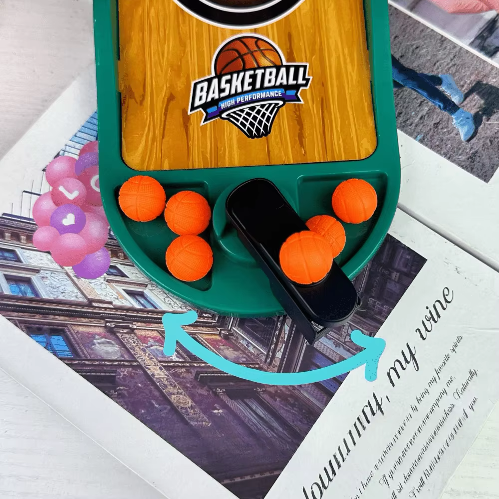 Jeu de tir au basketball de table pour enfants, jeu de société de tir au doigt, jouet interactif parent-enfant - Cadeau de Noël ﻿