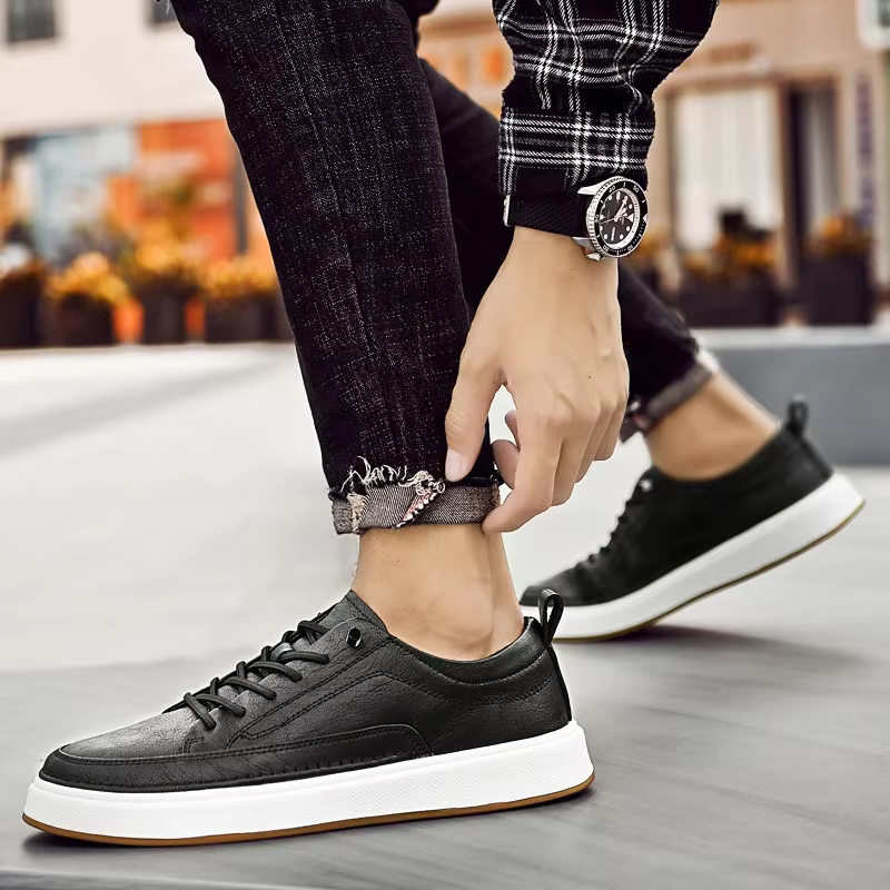 Chaussures en cuir véritable pour hommes de marque italienne semelle intérieure confortable