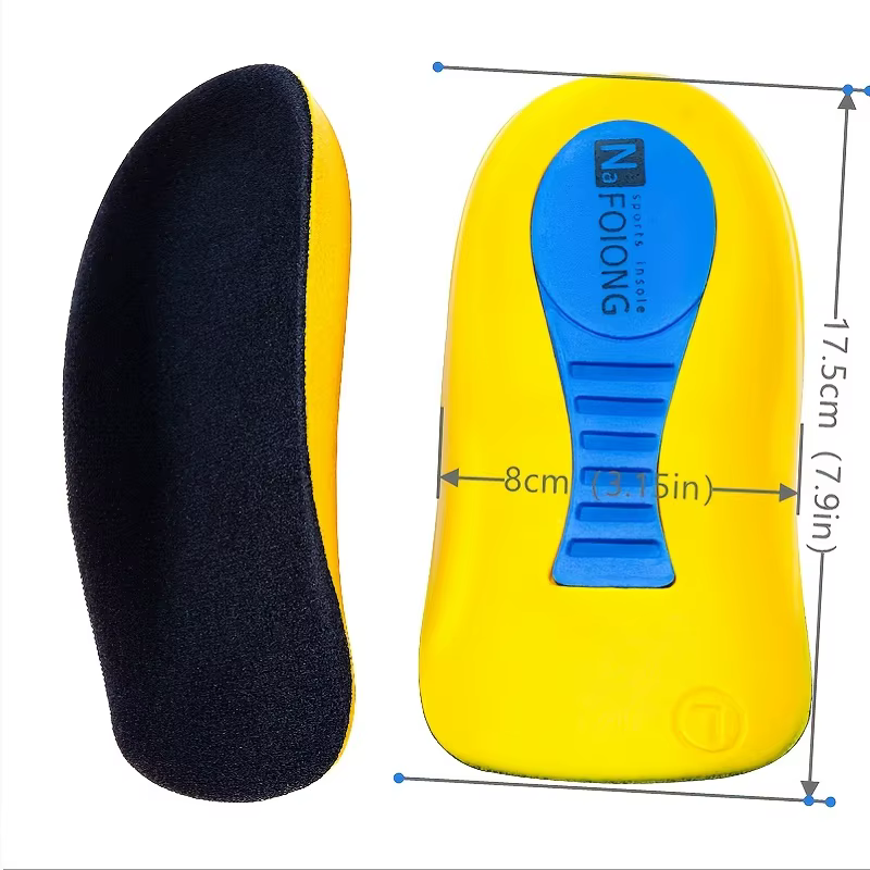 1 paire de semelles intérieures demi- orthopédiques en Gel PU pour hommes et femmes