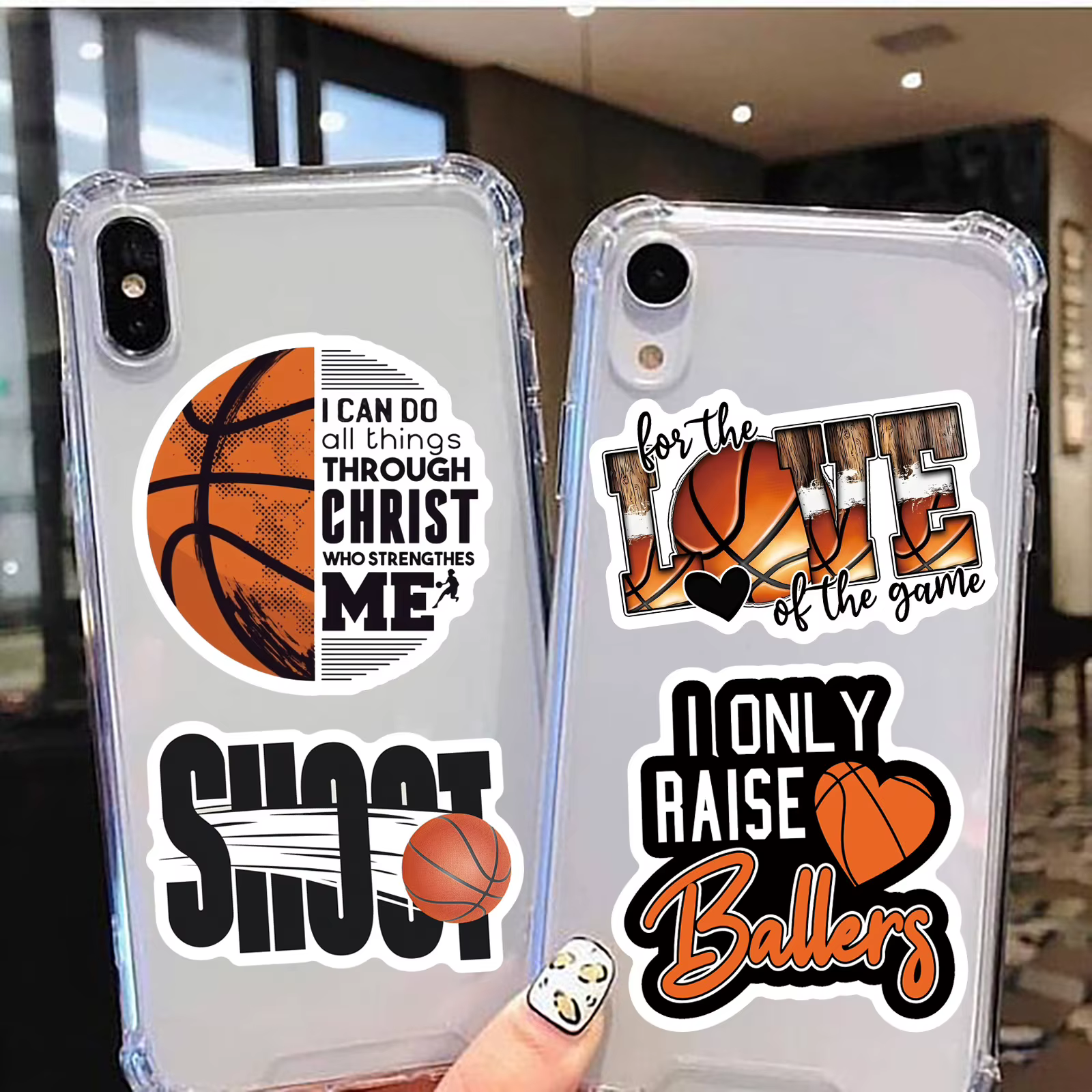 50 autocollants sportifs de basketball, autocollants de motivation pour le basketball, autocollants DIY pour skateboard, moto, valise, décoration de téléphone, ordinateur portable