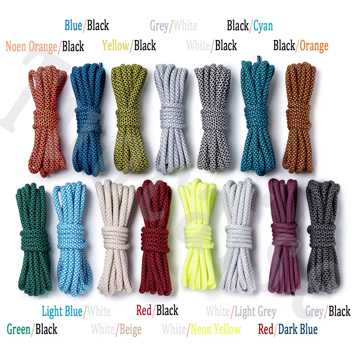 1 paire de lacets de chaussures ronds de 5MM