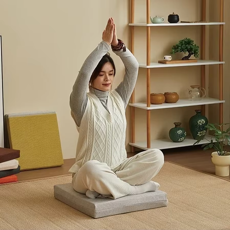 Chaise Tatami de style japonais, lit de chambre, coussin de siège pour la détente, chaise pliante portable pour baie vitrée, canapé paresseux, chaise sans pieds avec dossier