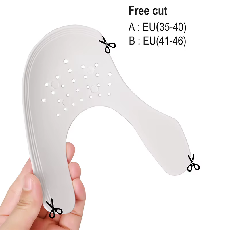 1/4/8/16 paires de chaussures de protection Anti-pli pliage fissure embout Support chaussure tête civière léger baskets protecteur