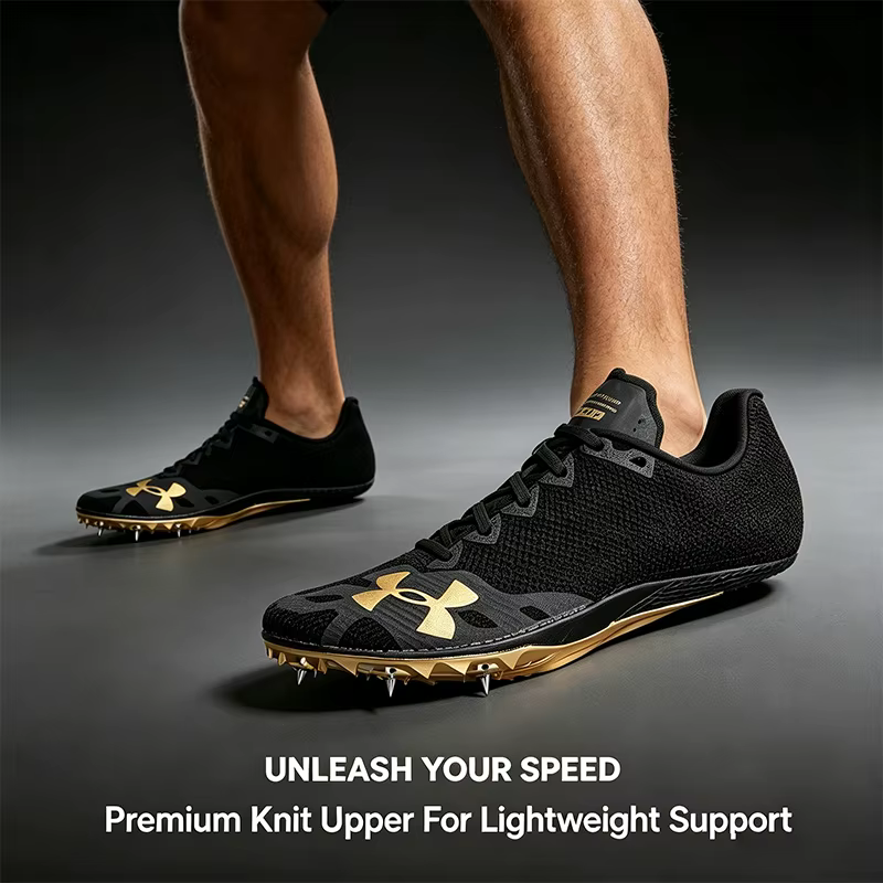 Under Armour Chaussures de course athlétiques légères à crampons bas pour hommes