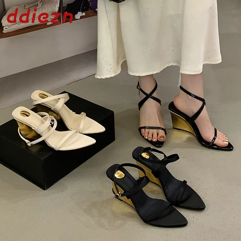 Nouvelles Sandales Compensées à Talons Hauts pour Femmes