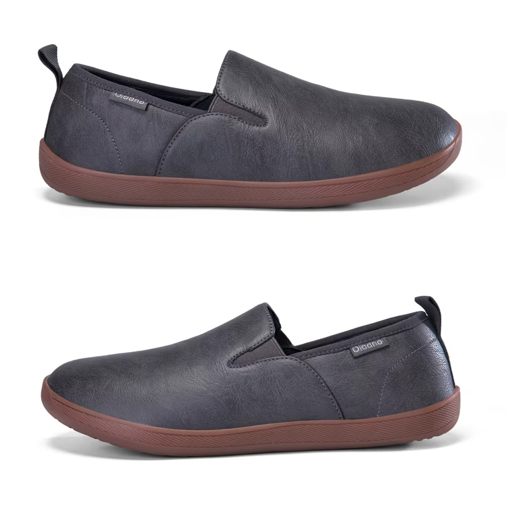 Oiaano bout large hommes chaussures minimalistes baskets confortables en cuir