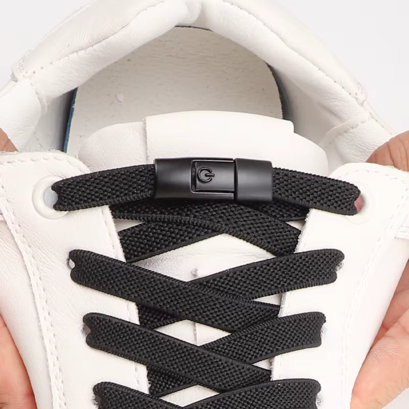 Serrure à pression colorée sans lacet lacets élastiques pour baskets Sport