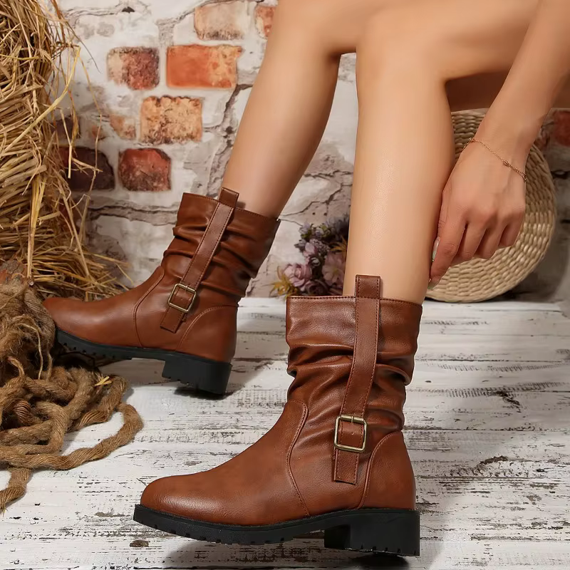 Bottes de moto de Style rétro pour femmes