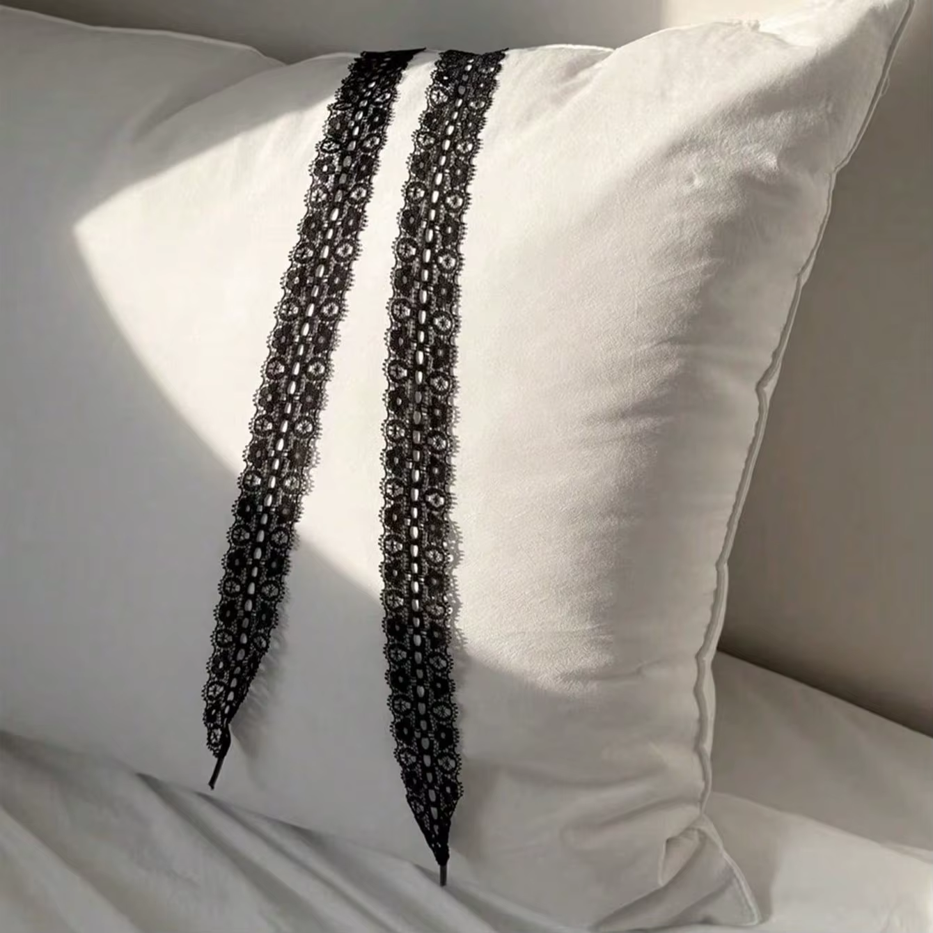 1 paire de lacets en dentelle avec nœud coréen de Style Ins
