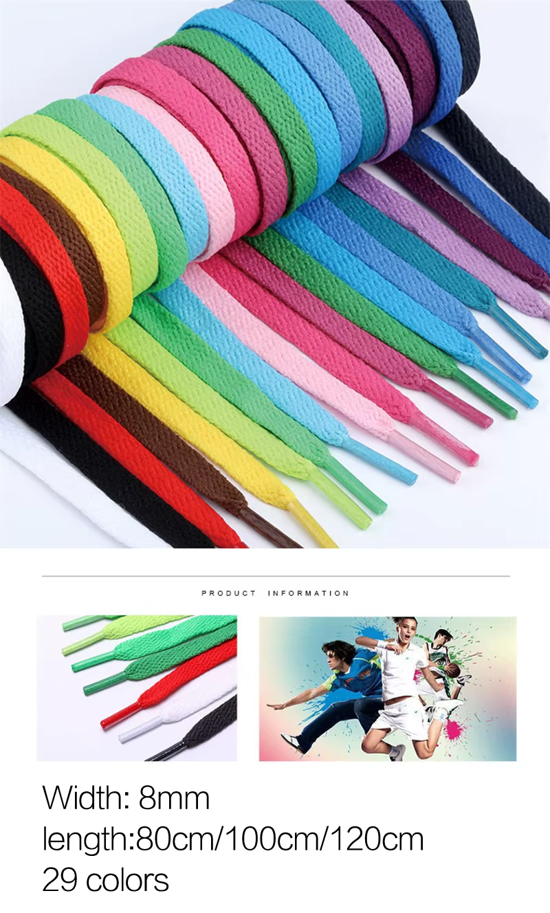 1 paire 100 120 CM longueur 29 couleurs lacet plat populaire chaussures de sport lacets décontracté toile unisexe