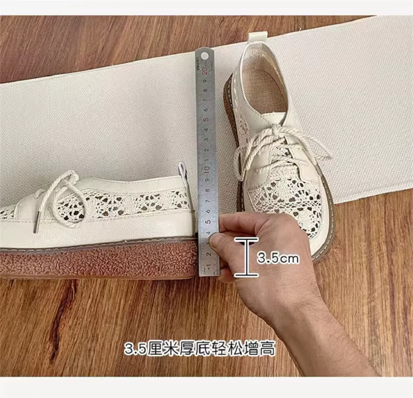 Beige été respirant style maille mocassins femme décontracté à lacets appartements 3 cm d'épaisseur bas découpes tricot chaussures rondes