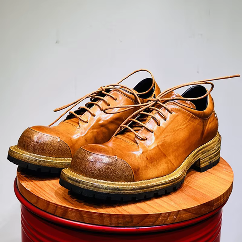 Chaussures Oxford en cuir de cheval pour hommes