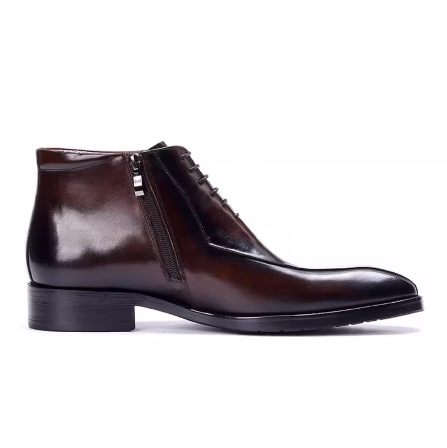 Chaussures en cuir de veau anglais en cuir véritable