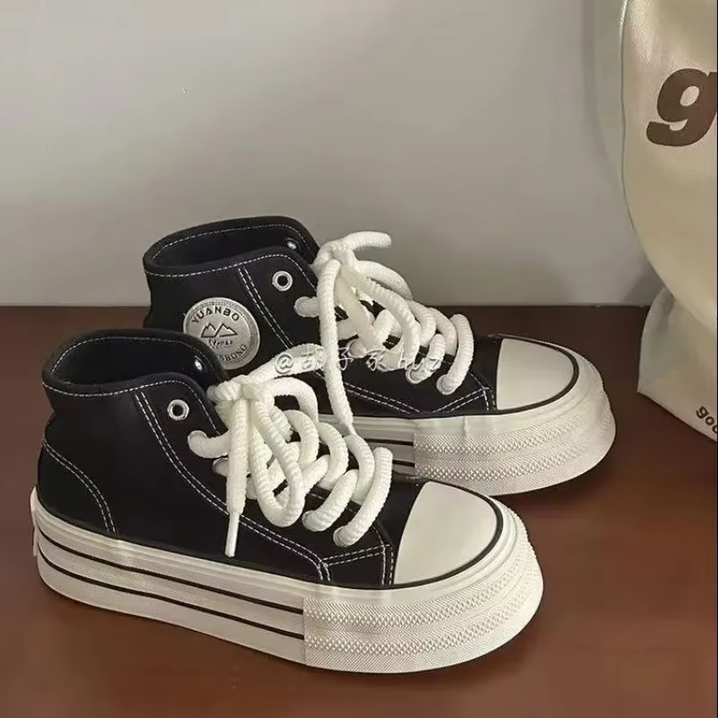 Chaussures montantes à lacets originales coréennes pour femmes