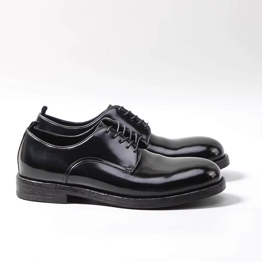 Chaussures Oxford de luxe en cuir de cheval pour hommes-chaussures habillées Goodyear Welt fabriquées à la main pour