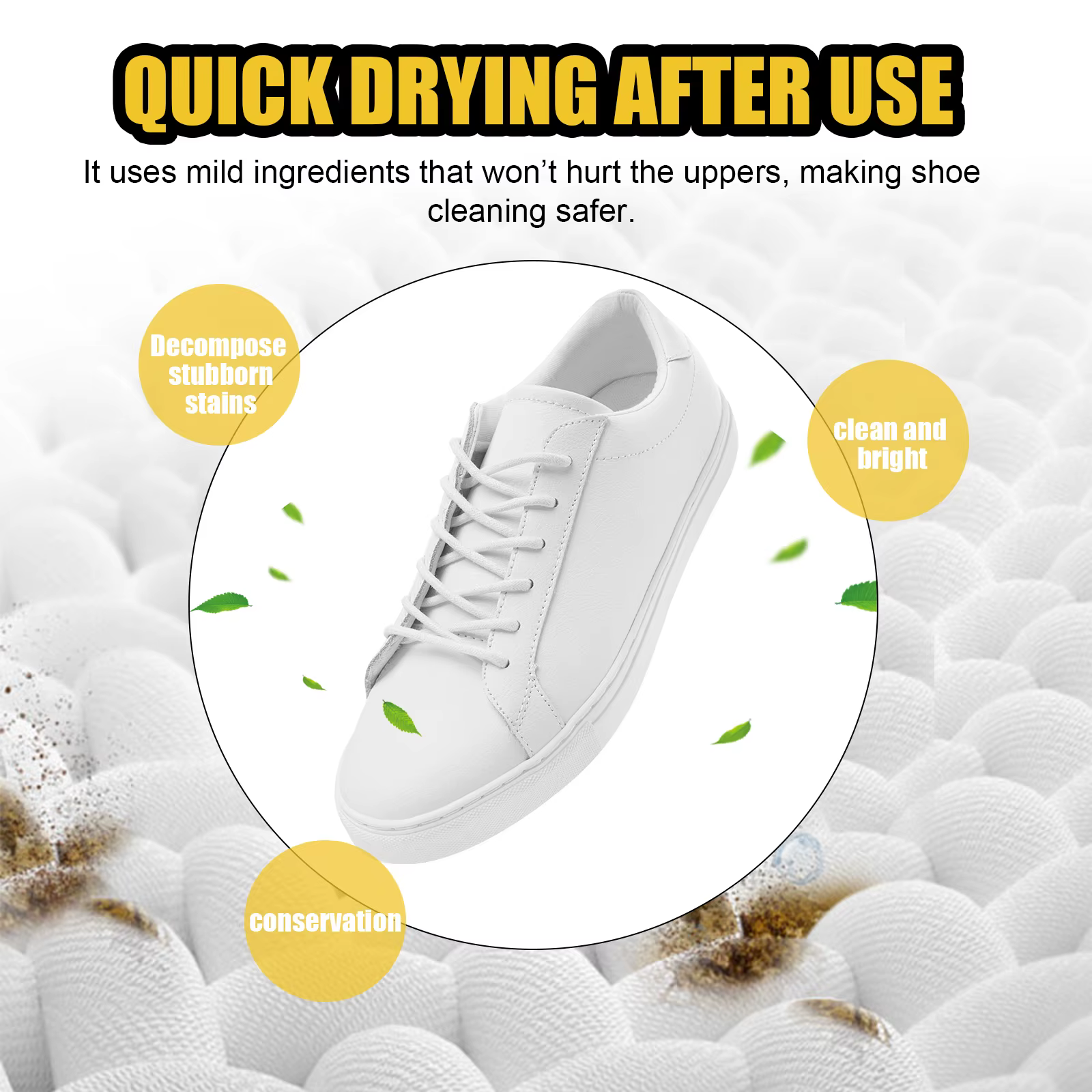 Nettoyant pour chaussures blanches