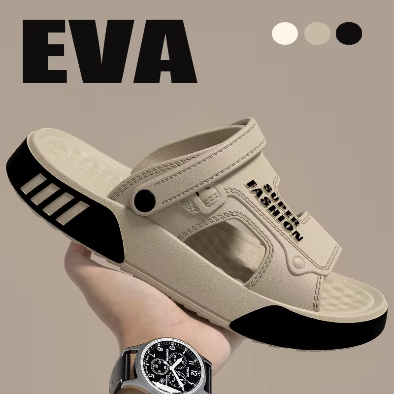 Chaussons d'été pour hommes en EVA à semelle souple