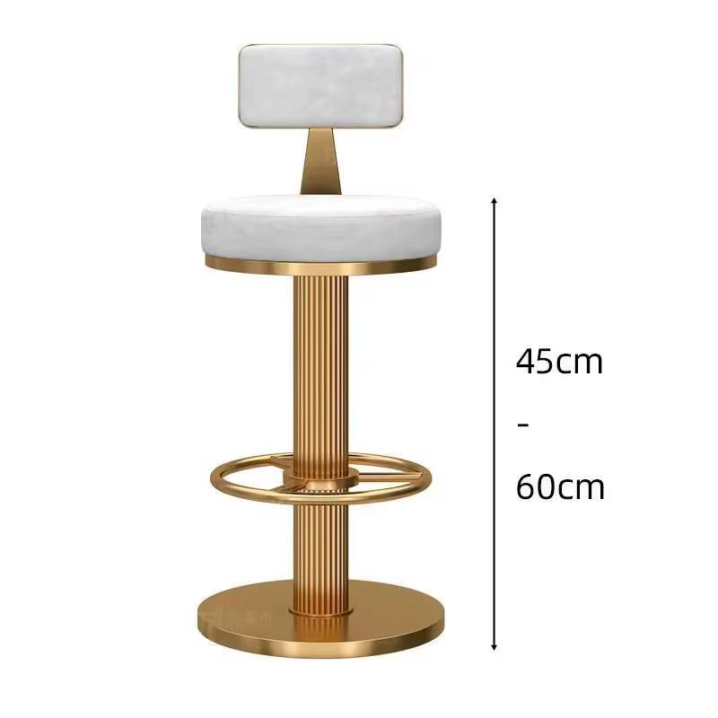 Style nordique tabouret De Bar en métal moderne télescopique haute qualité chaises De fête rondes blanc luxe doux Taburetes De Bar meubles