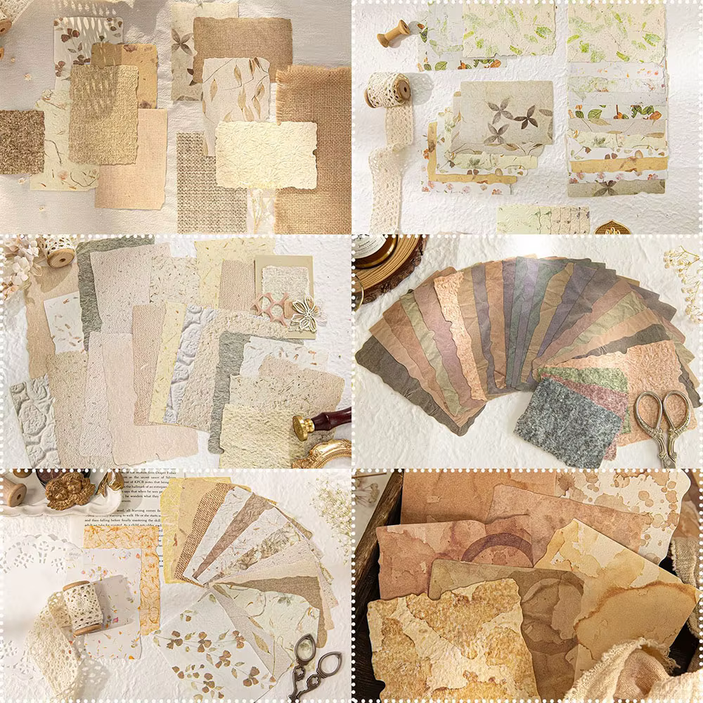 28 feuilles de papier pour Scrapbook esthétique, Kit de fournitures en Relief, papier Vintage, papiers pour Scrapbooking, papier texturé en relief, décoratif pour Journal