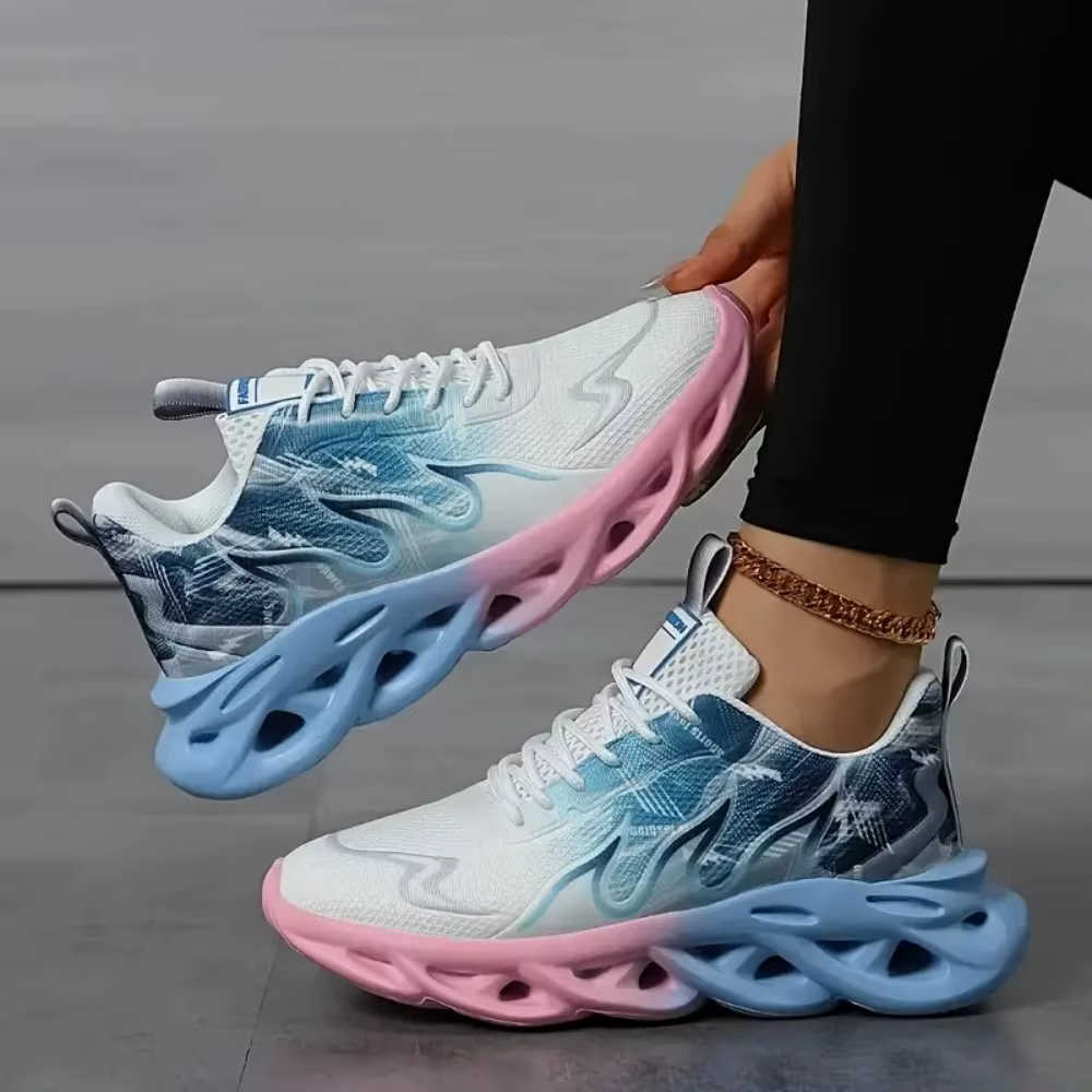 Femmes dames marche Tennis chaussures sans lacet léger décontracté course baskets semelle souple confortable formateurs Zapatos De Mujer