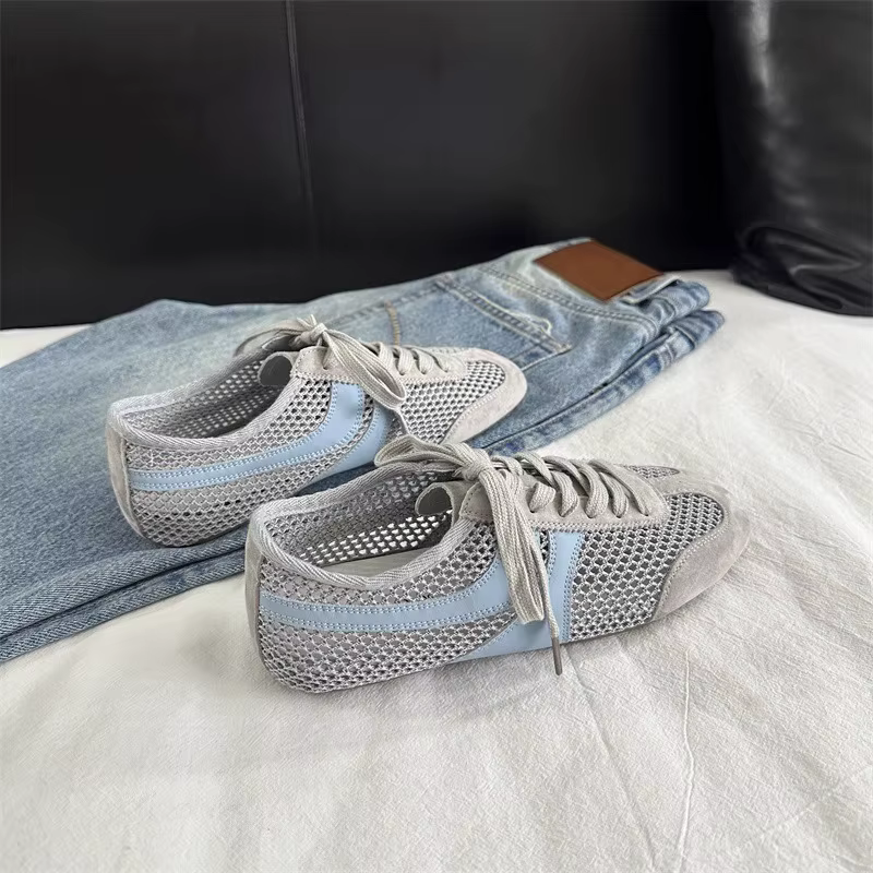 Baskets pour femmes 2026 – Chaussures d'entraînement allemandes d'été en maille respirante et cuir véritable