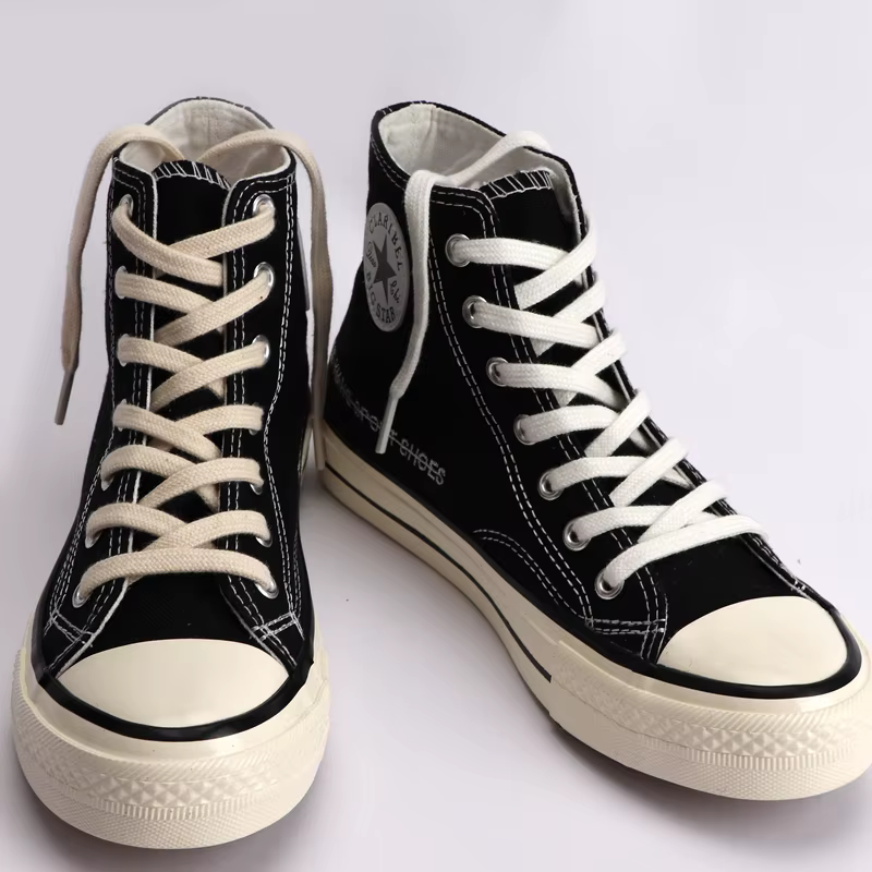 1 paire de lacets plats en coton baskets