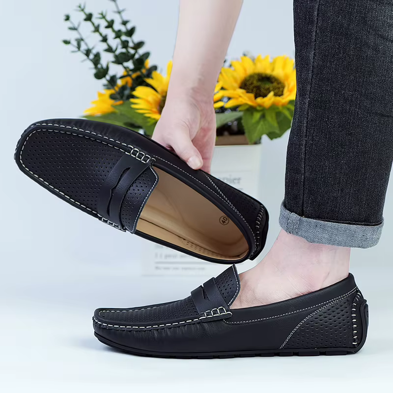 ELUVA hommes mocassins sans lacet chaussures décontracté confortable léger antidérapant