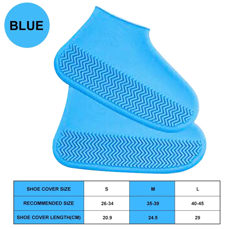 Couvre-chaussures imperméables pour hommes et femmes, réutilisables, pliables, antidérapants, protecteurs de chaussures, couvre-chaussures, galoches de pluie, enfants, hommes