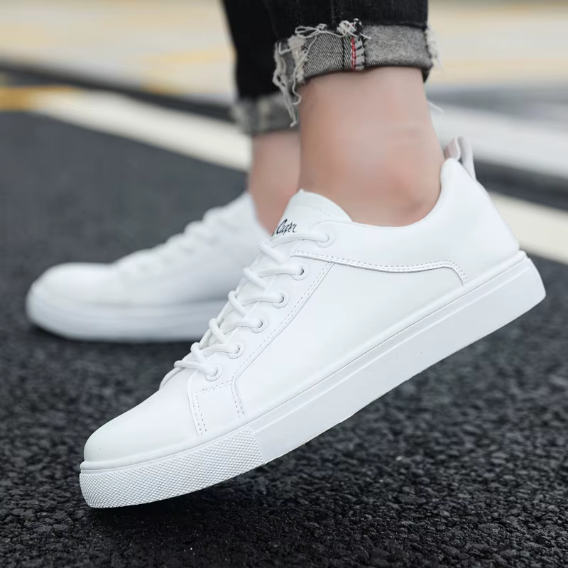 Chaussures de skate blanches pour hommes