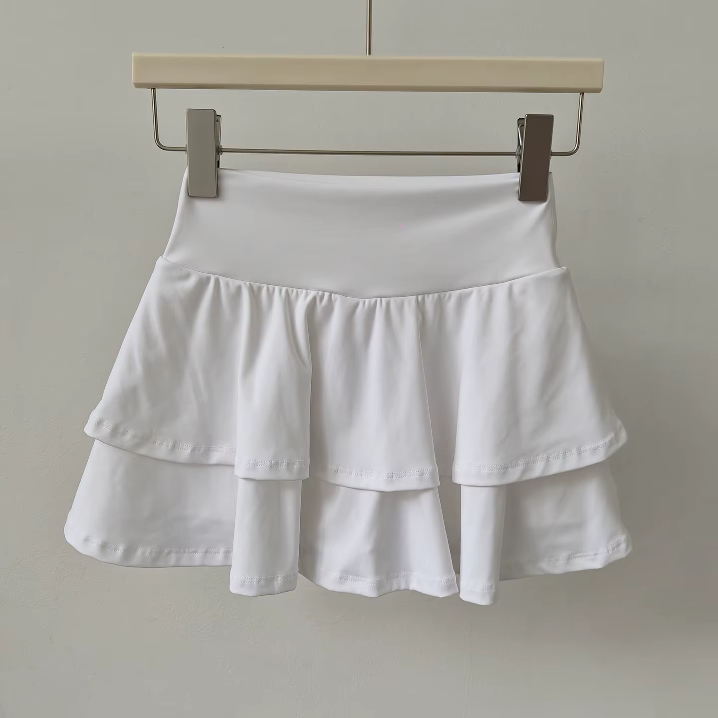 Jupe de sport anti-exposition pour le tennis, taille haute, séchage rapide, jupe trapèze pour le badminton, short de fitness, danse et yoga