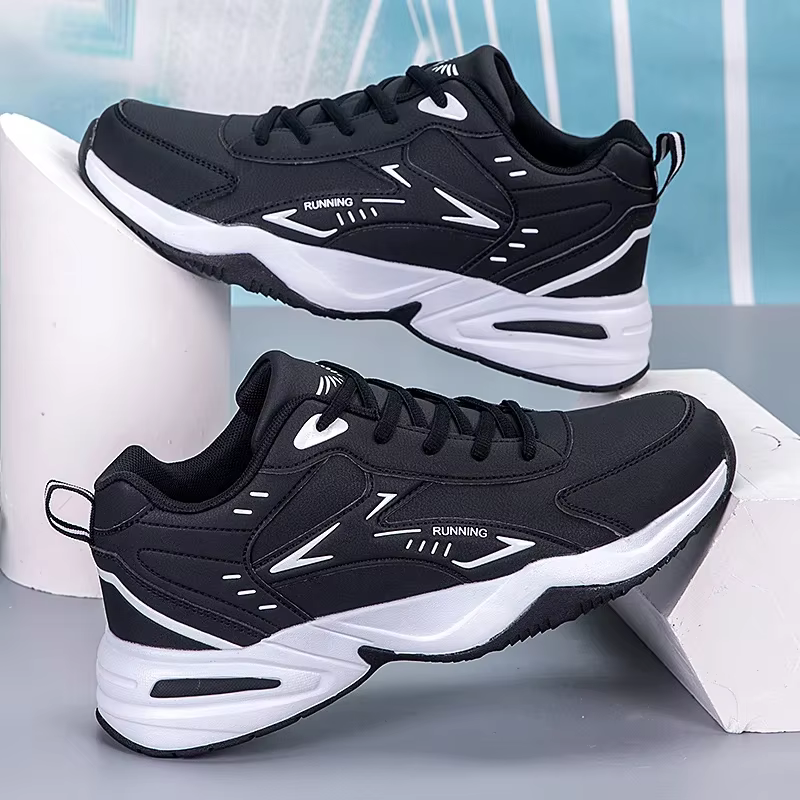 Baskets Chunky pour Hommes à Semelle Épaisse Polyvalentes Nouvelle Tendance 2026 Chaussures de Sport Décontractées Respirantes à Lacets en Maille avec Semelles Souples Améliorées