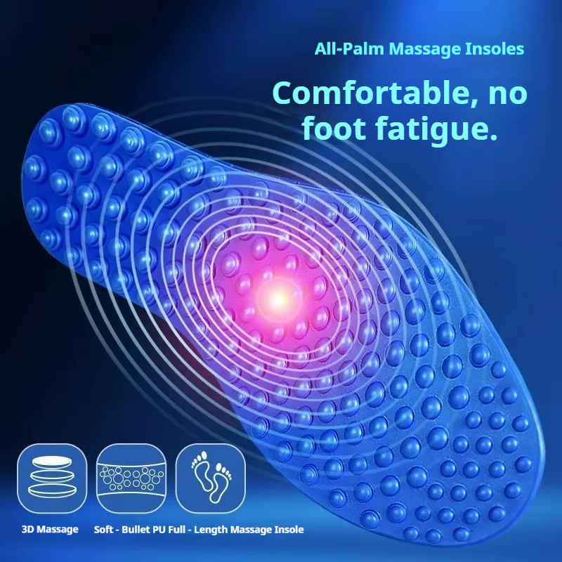 1 paire doigt pression conseil Massage semelle intérieure soulager la Fatigue des pieds chaussures semelles hommes femme