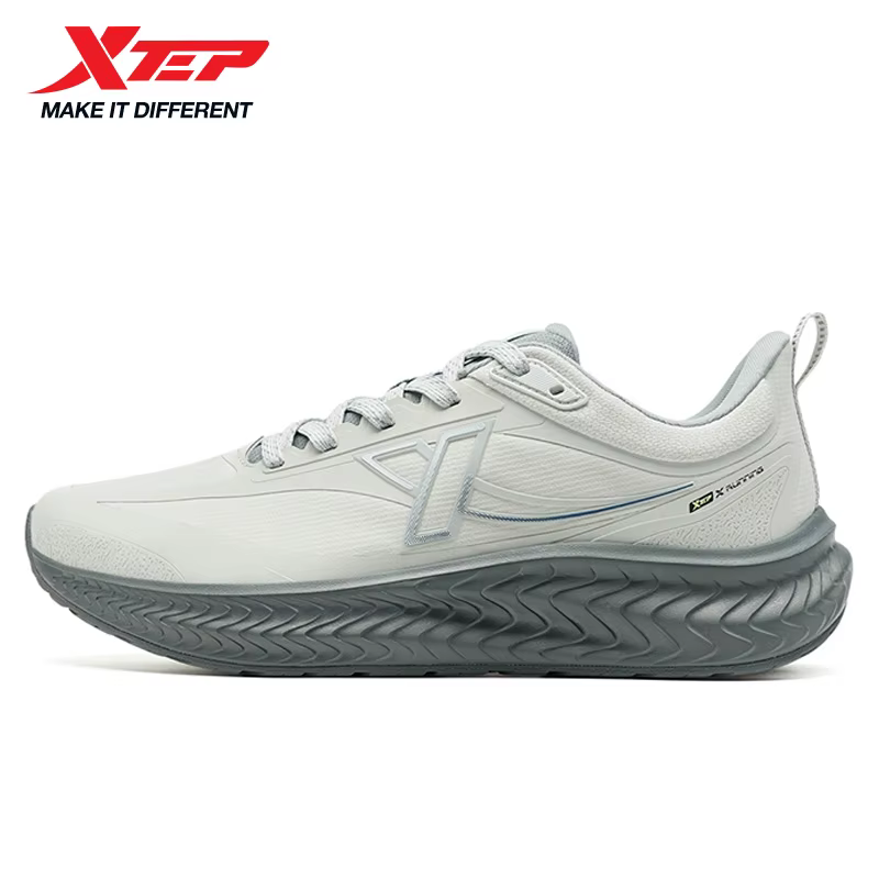 Xtep chaussure de course pour hommes respirant Absorption des chocs confortable résistant à l'usure rebond léger doux baskets 875419110012