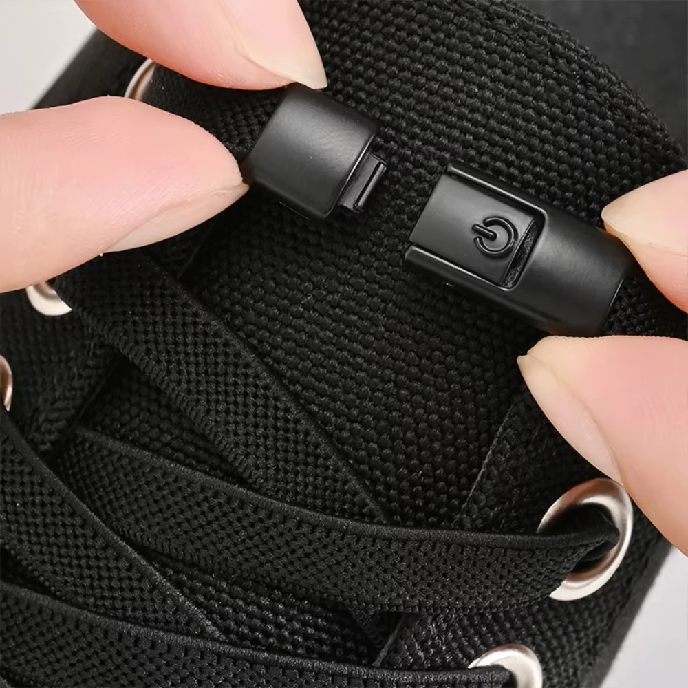 Lacets élastiques sans nœuds avec boucles de fixation pour adultes et enfants