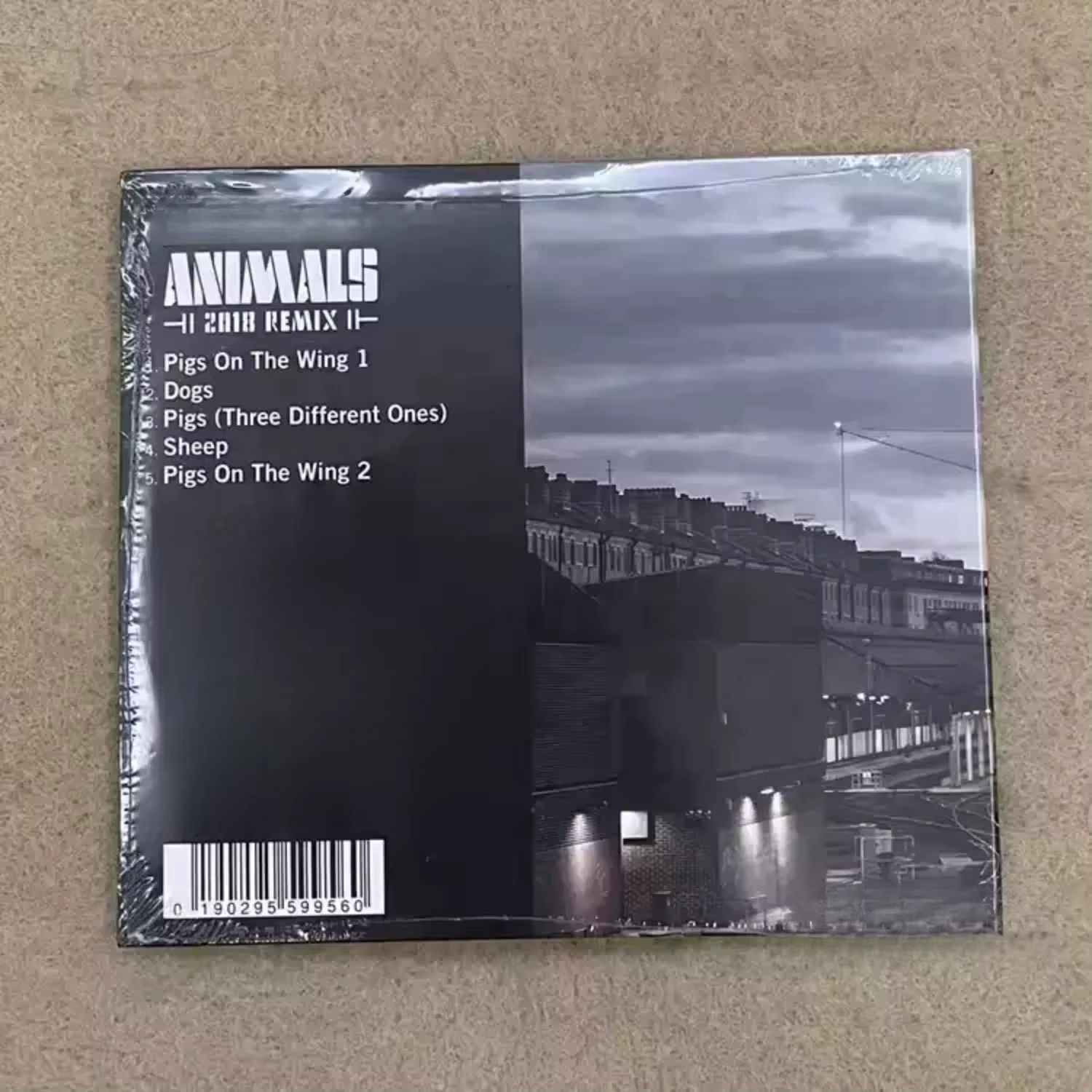 CD de musique rock psychédélique rétro occidental, couverture de photographie d'architecture de style industriel noir et blanc, rock atmosphérique