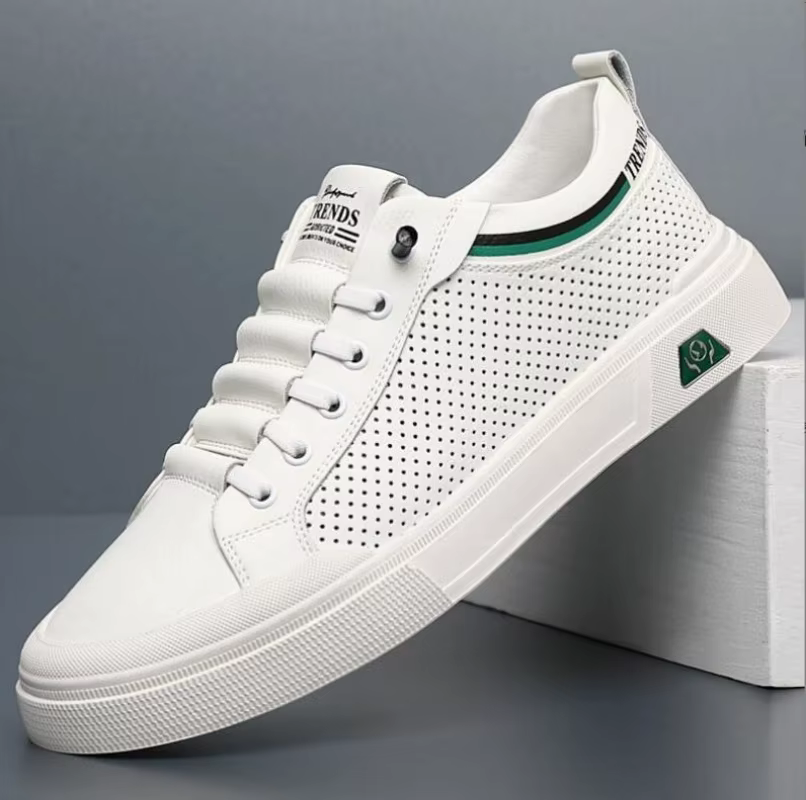 Chaussures décontractées en cuir véritable pour hommes
